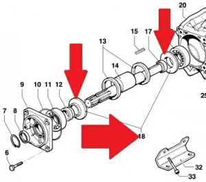 Шайба подшипника насоса BP 151/171 (1х2)